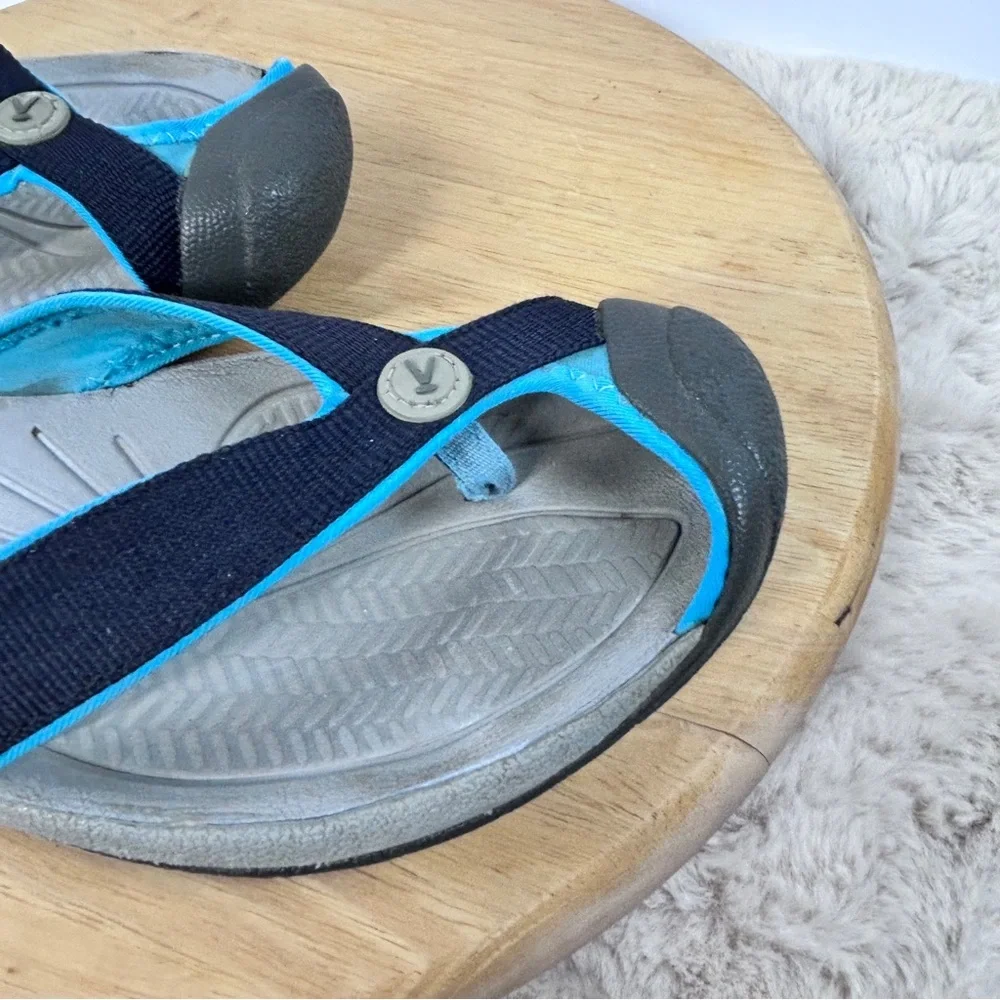 Keen‎ Black and Gray Sandals with Blue Accents